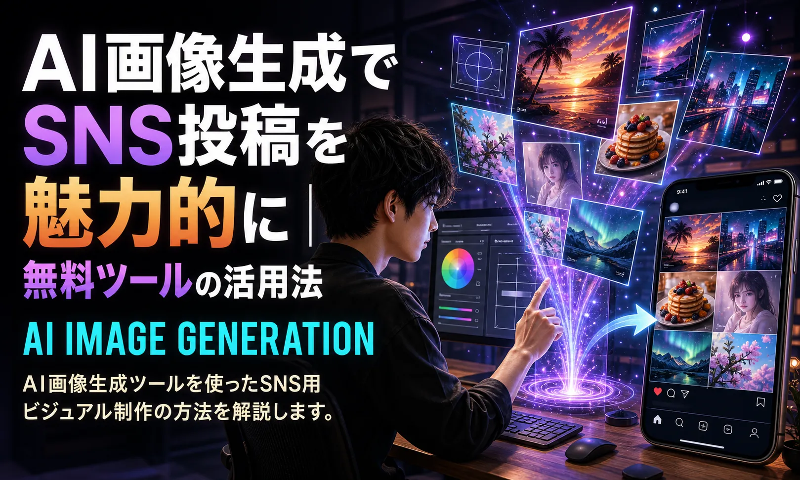AI画像生成でSNS投稿を魅力的に｜無料ツールの活用法