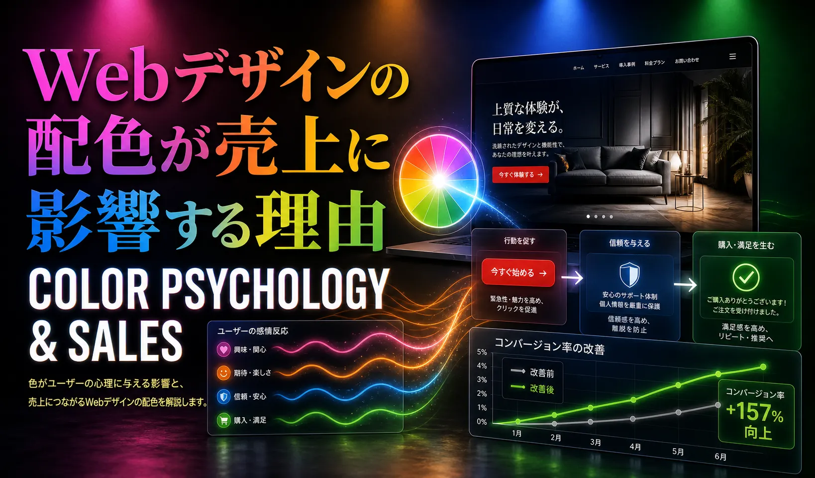 Webデザインの配色が売上に影響する理由｜色彩心理学の活用法