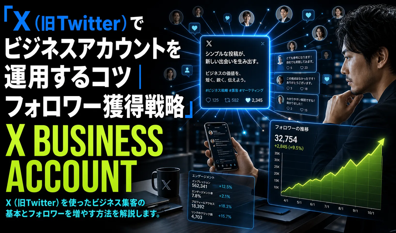 X（旧Twitter）でビジネスアカウントを運用するコツ｜フォロワー獲得戦略