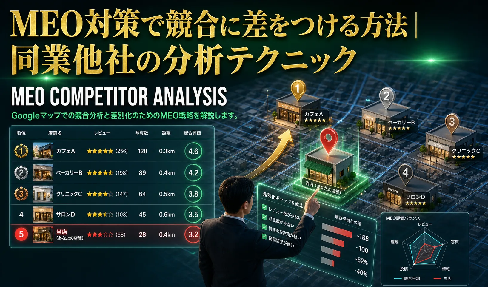 MEO対策で競合に差をつける方法｜同業他社の分析テクニック