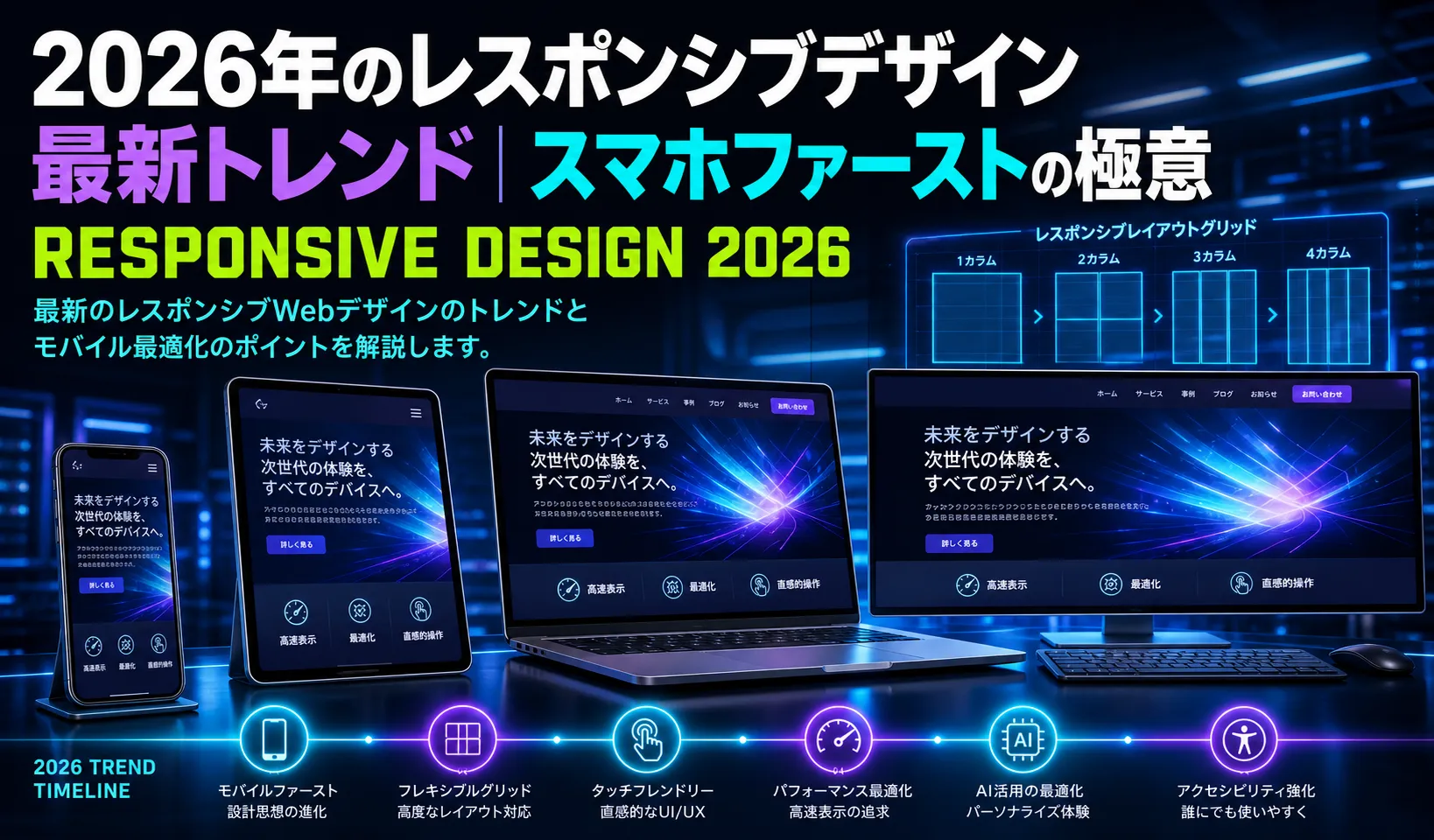2026年のレスポンシブデザイン最新トレンド｜スマホファーストの極意