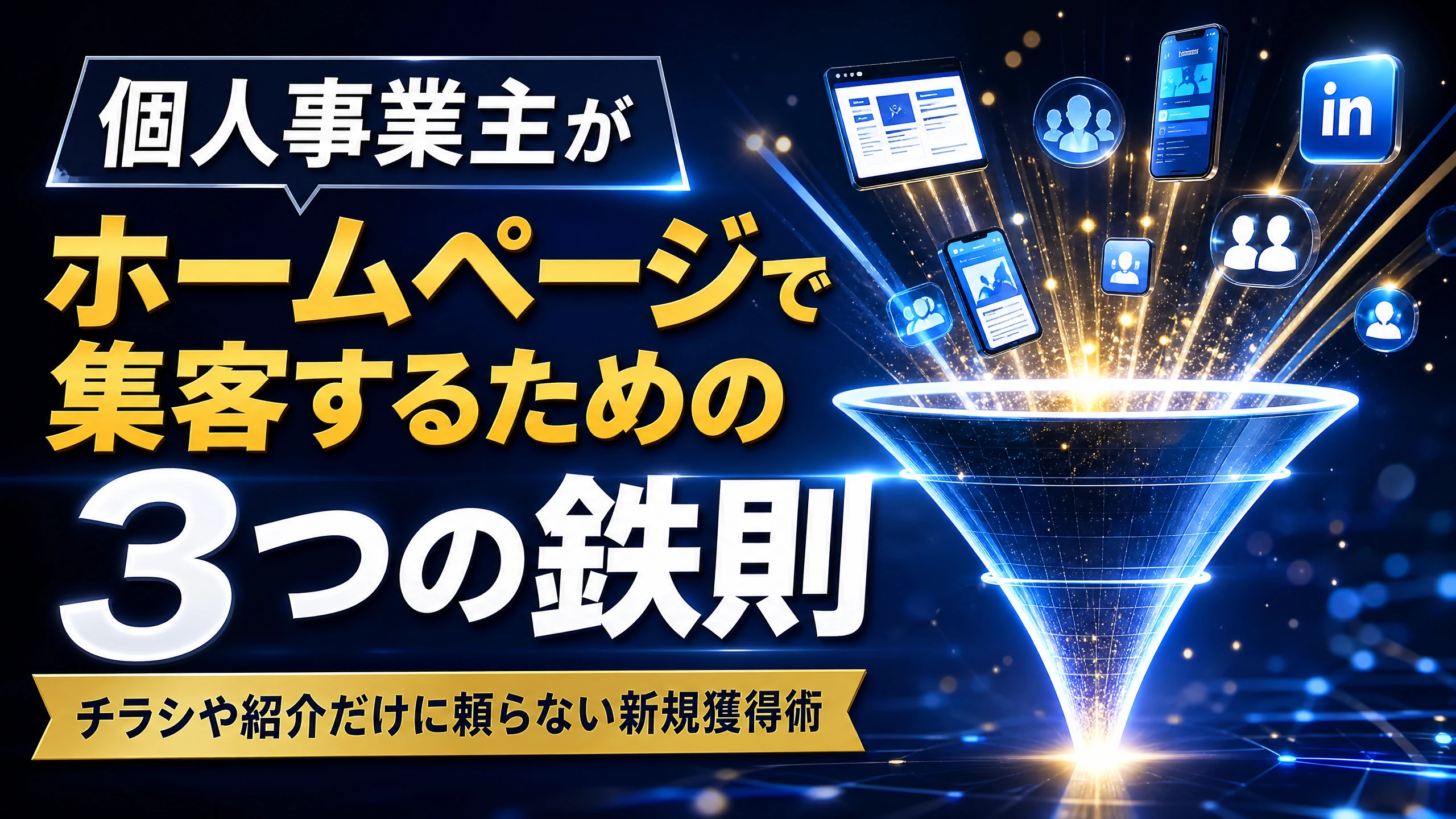 個人事業主がホームページで集客するための3つの鉄則