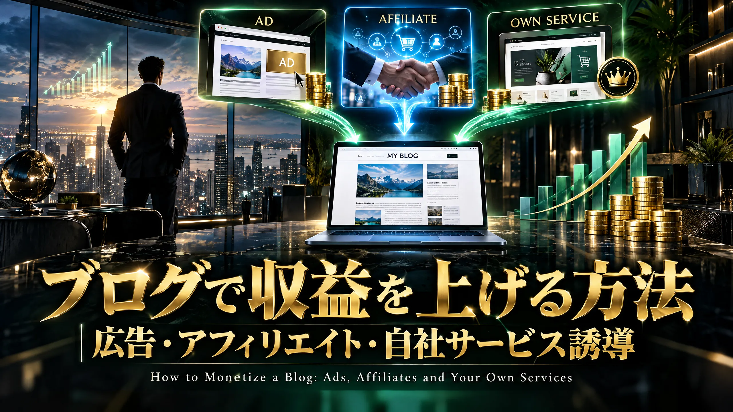 ブログで収益を上げる方法｜広告・アフィリエイト・自社サービス誘導