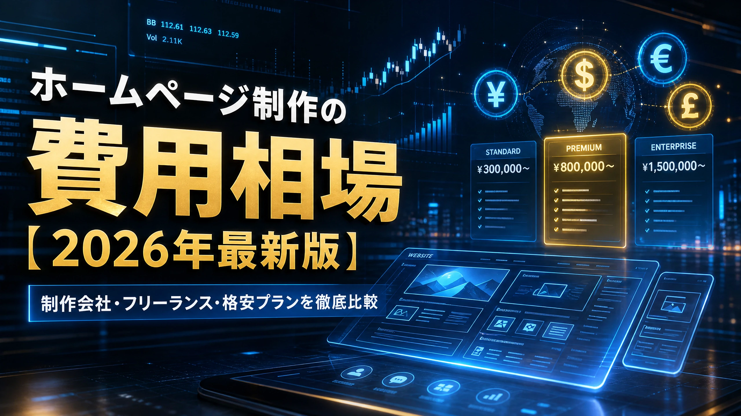 ホームページ制作の費用相場【2026年最新版】