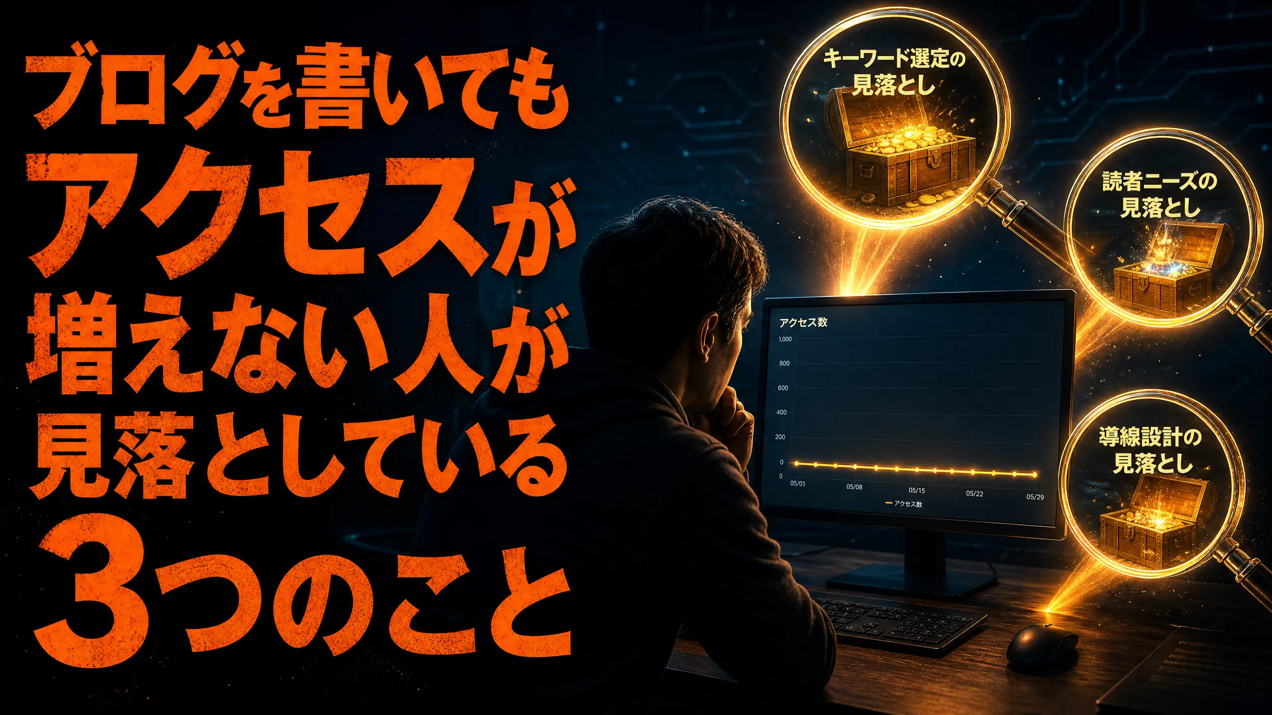 ブログを書いてもアクセスが増えない人が見落としている3つのこと