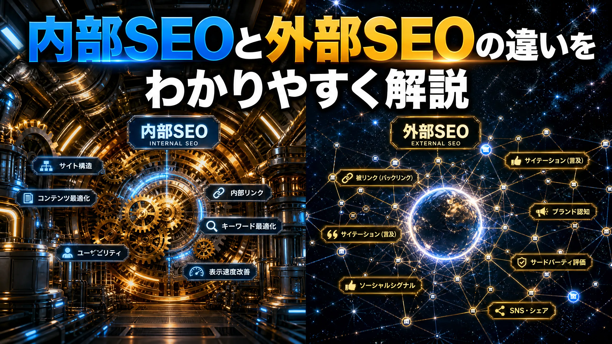 内部SEOと外部SEOの違いをわかりやすく解説