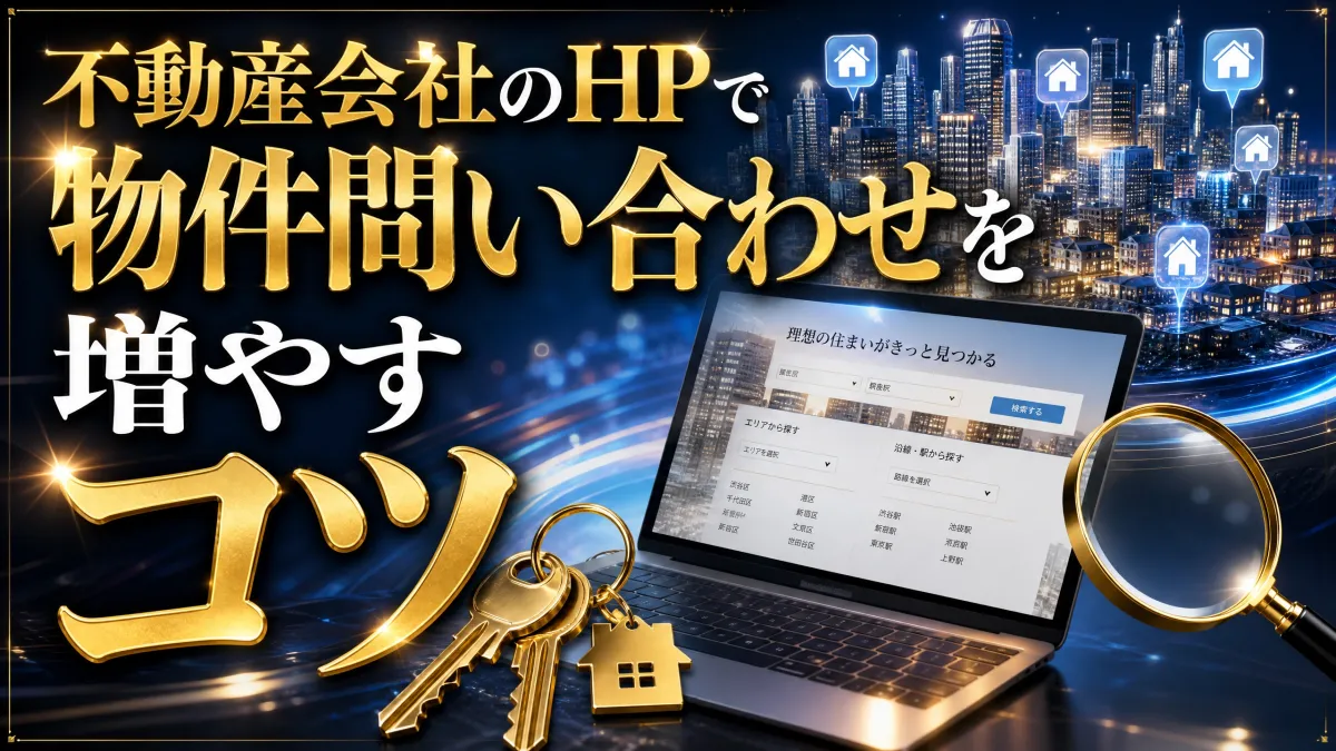 不動産会社のHPで物件問い合わせを増やす5つのポイント