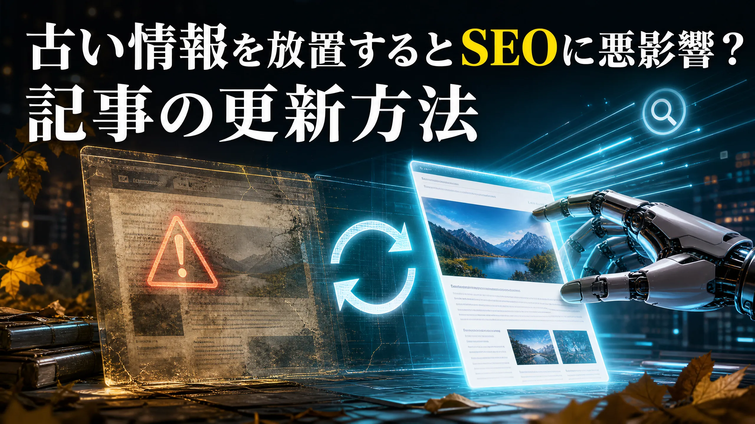 古い情報を放置するとSEOに悪影響？記事の更新方法