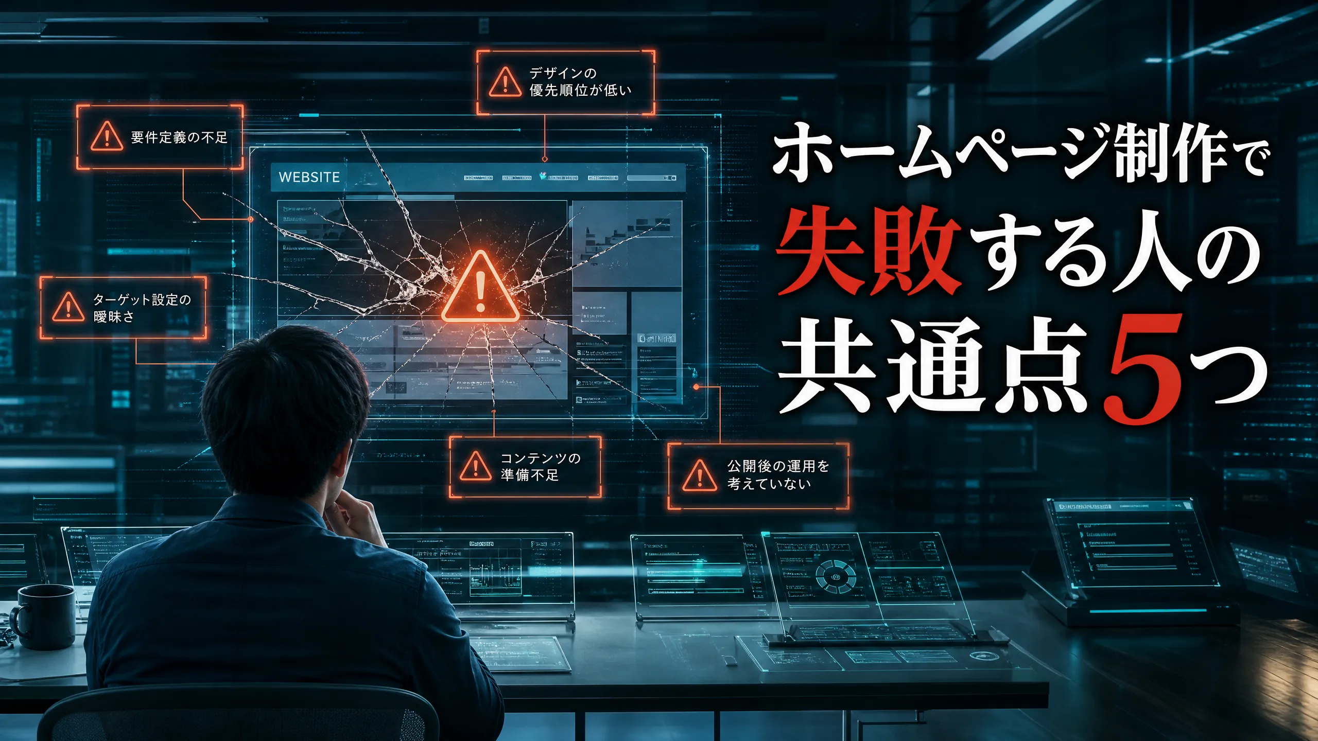 ホームページ制作で失敗する人の共通点5つ