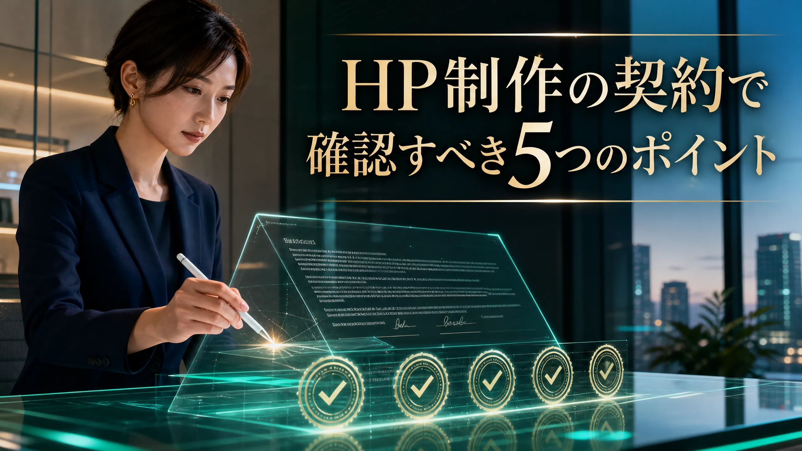 HP制作の契約で確認すべき5つのポイント