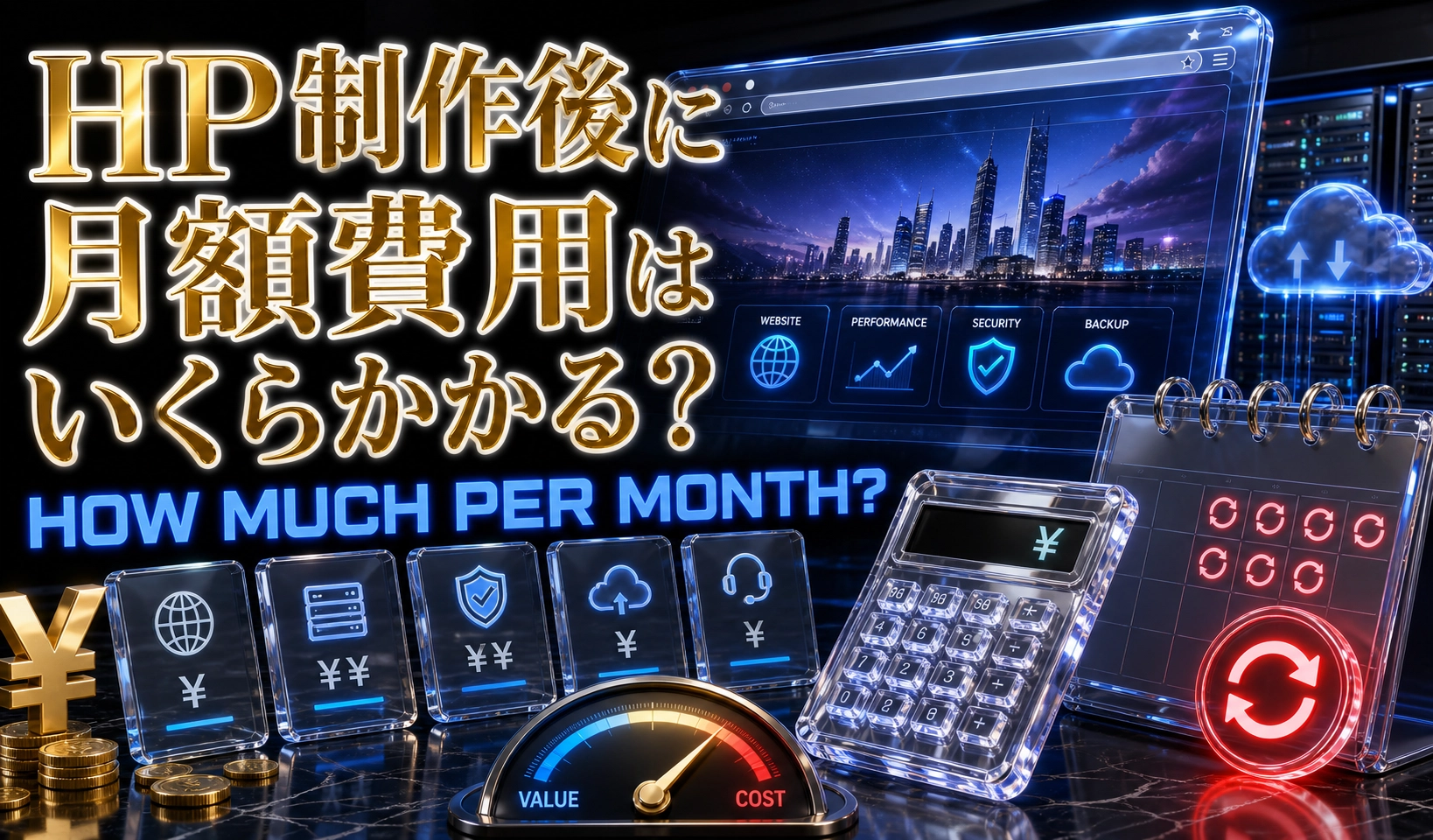 HP制作後に月額費用はいくらかかる？