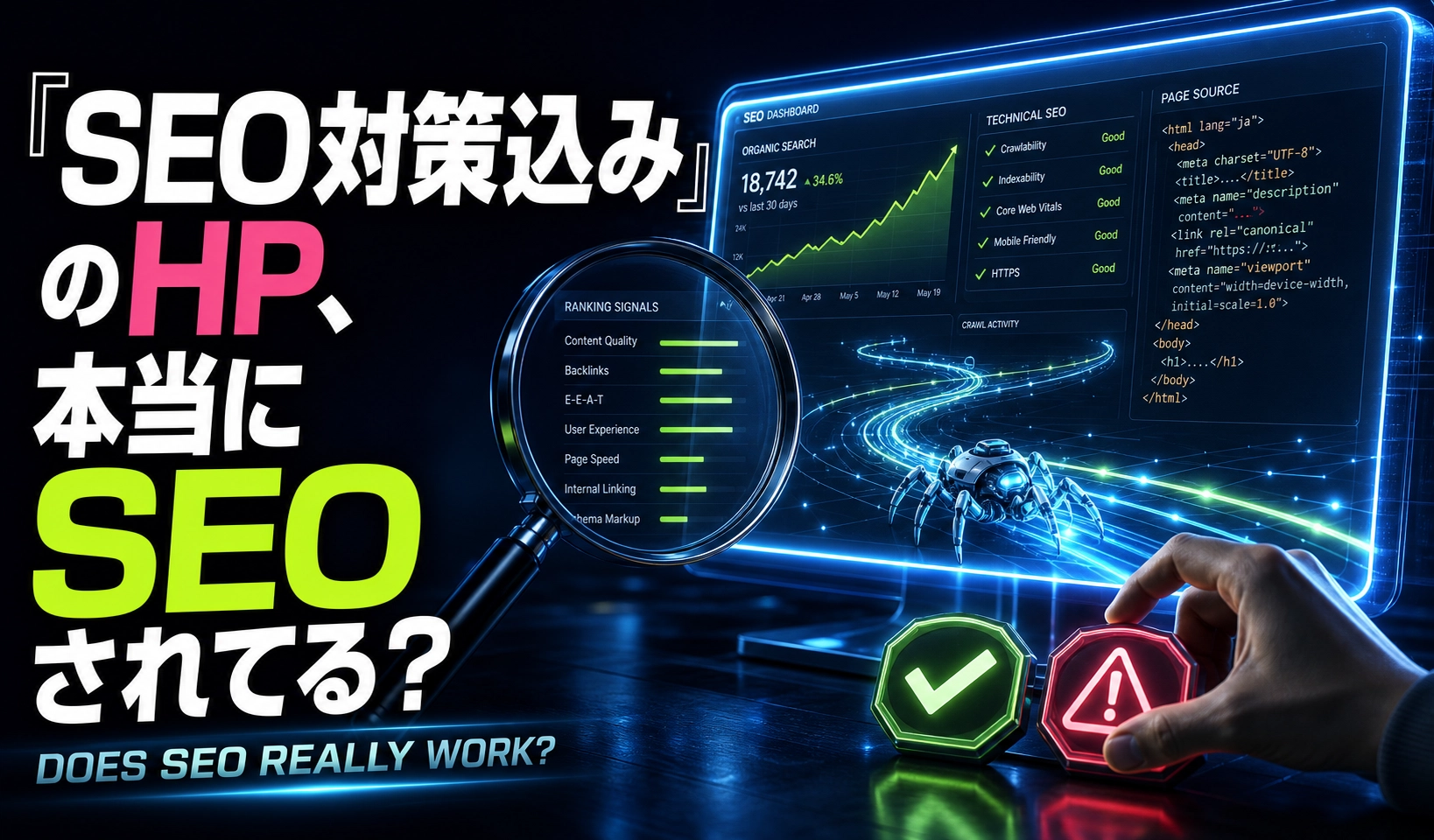 「SEO対策込み」のHP制作、本当にSEOされてる？