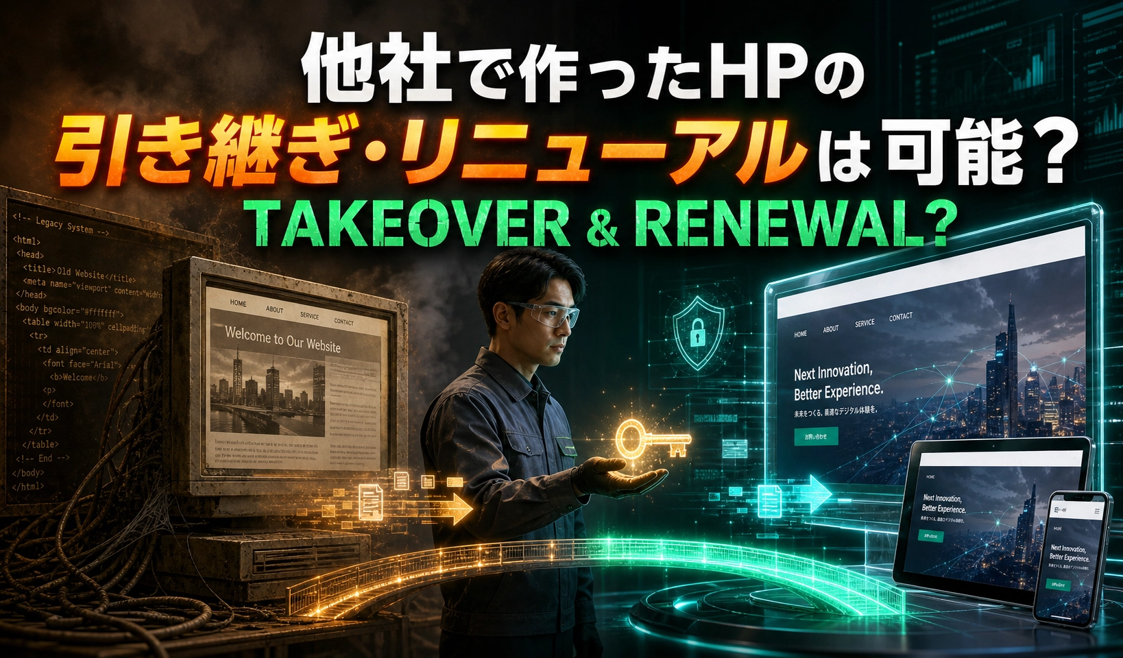 他社で作ったHPの引き継ぎ・リニューアルは可能？