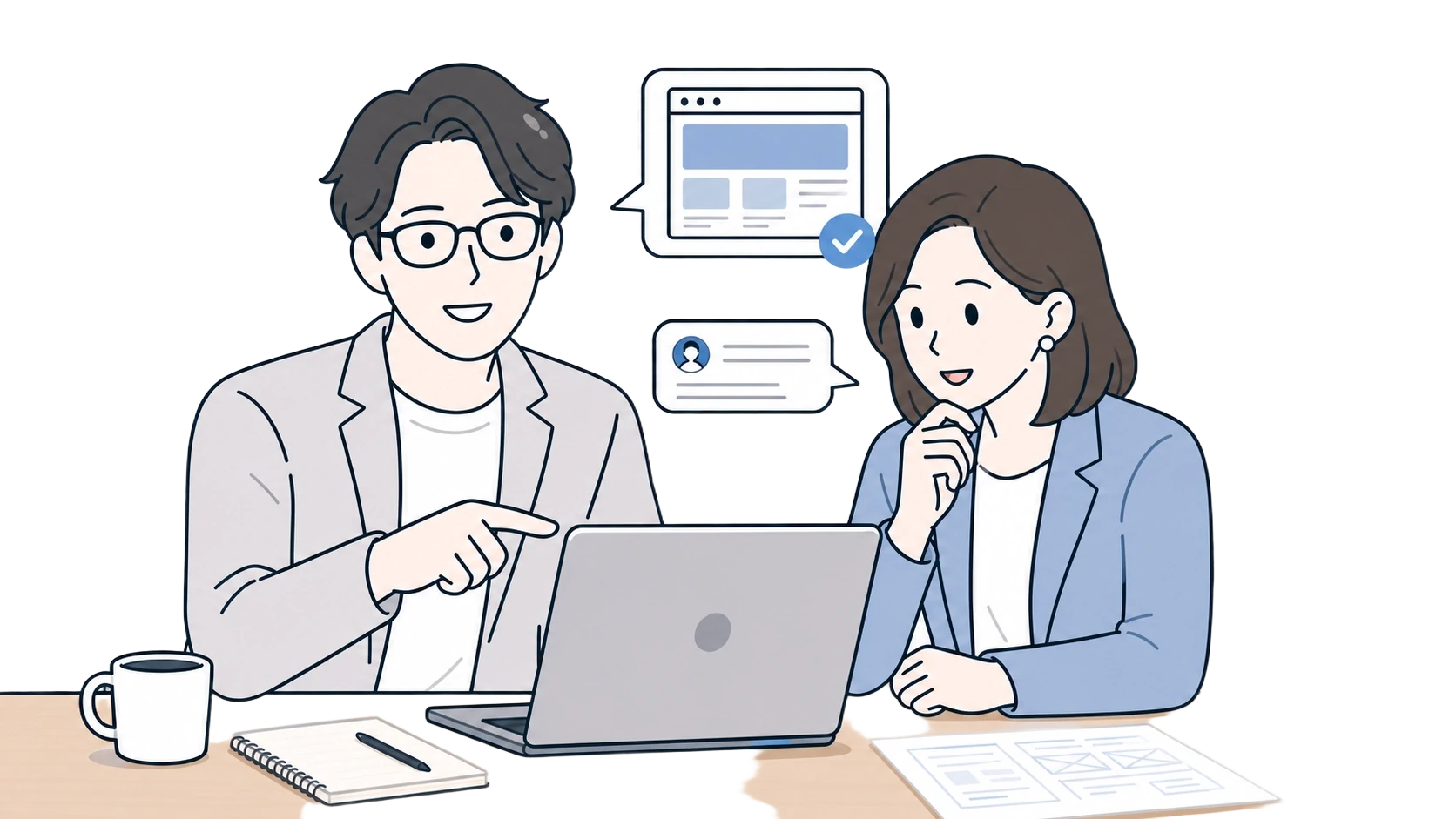 修正・調整イラスト