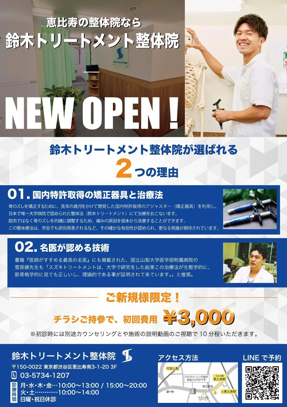 整体院様のオープニングキャンペーンチラシ 全体